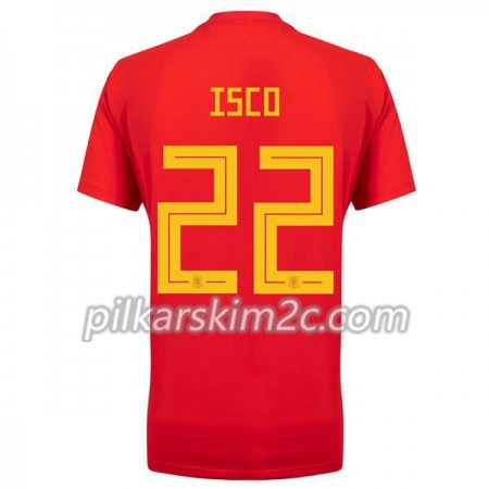 Koszulka Hiszpania Isco 22 Kobiet Główna Mistrzostwa Świata 2018 - Koszulki Piłkarskie